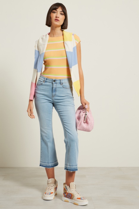 Top in cotone a coste Fashion Market