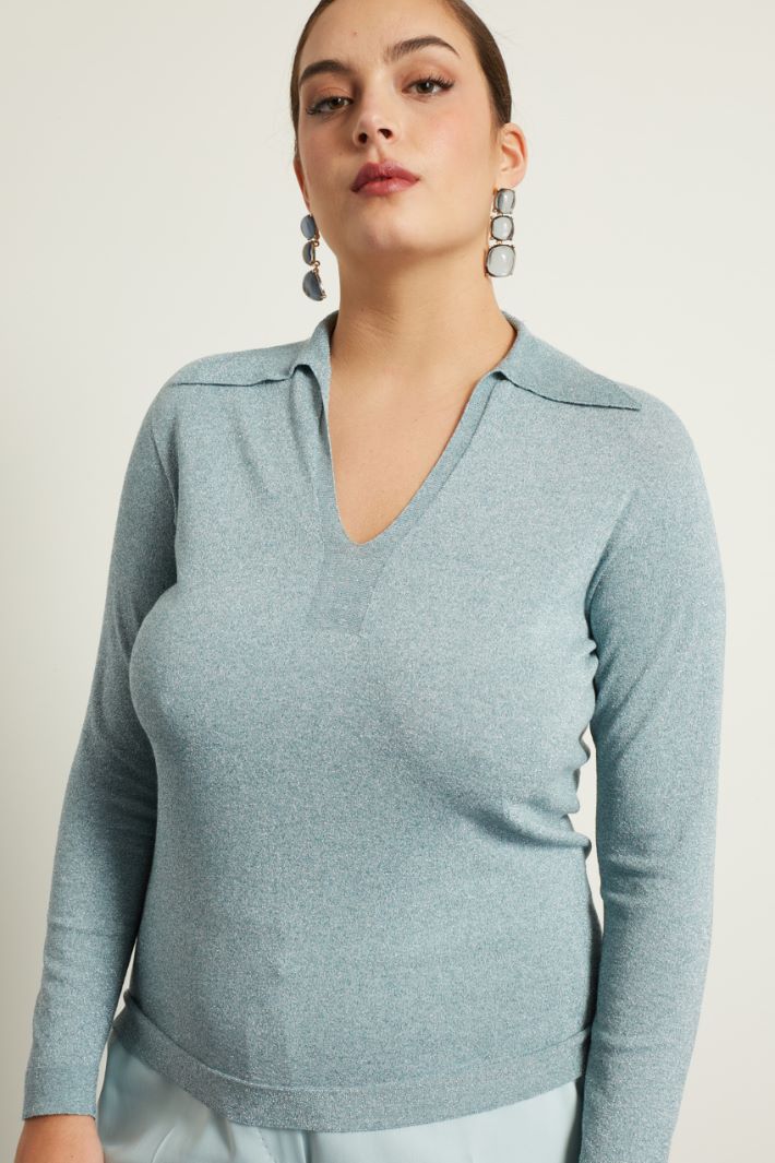 Maglia in viscosa lamè Fashion Market - 3