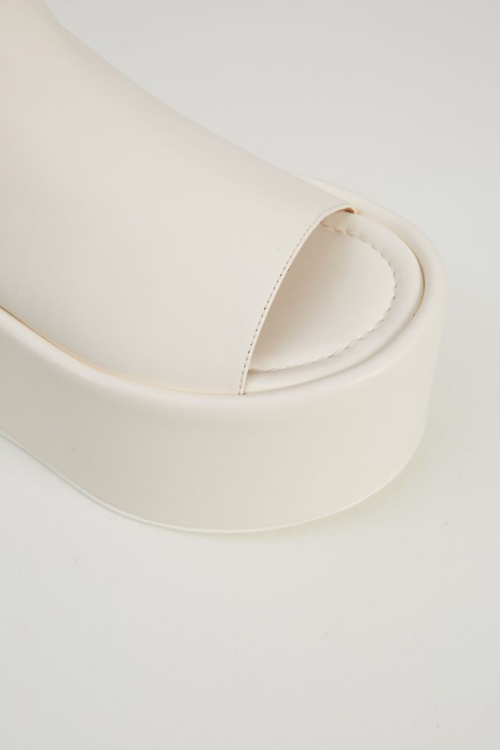 Sandali platform open toe - BIANCO LATTE - Fashion Market - 4