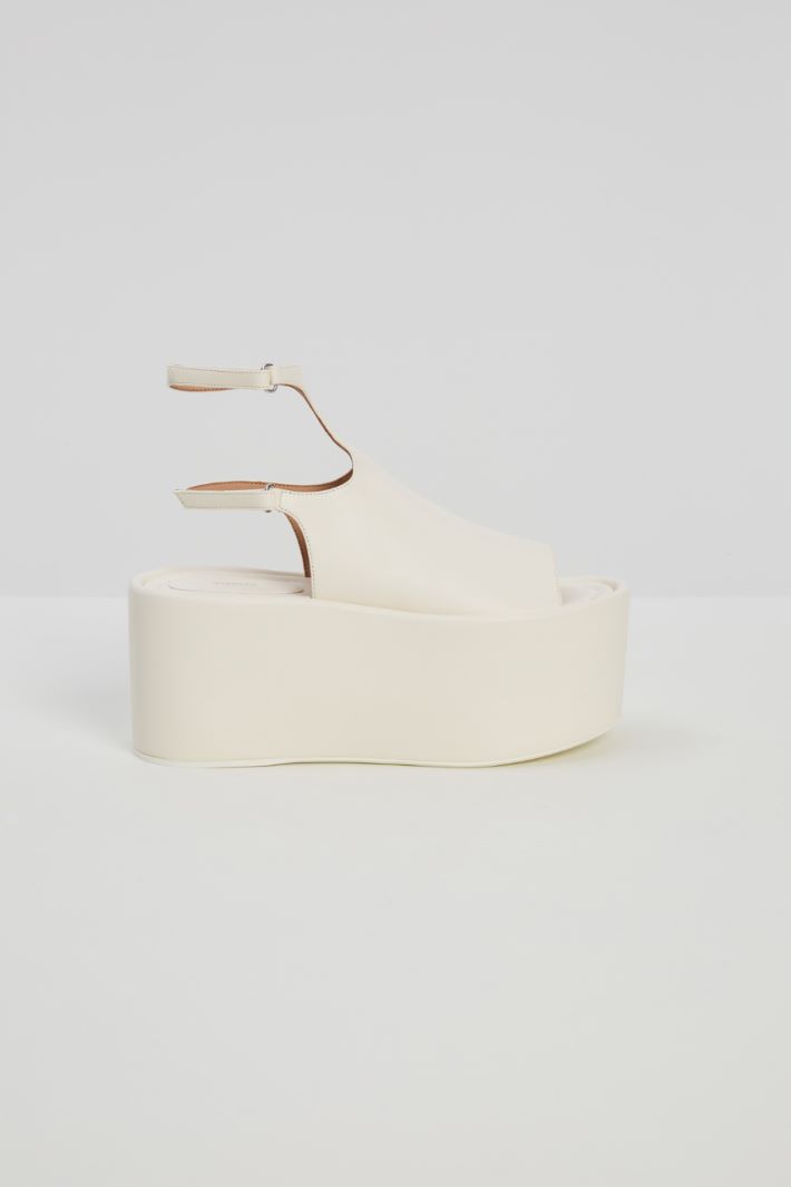 Sandali platform open toe - BIANCO LATTE - Fashion Market