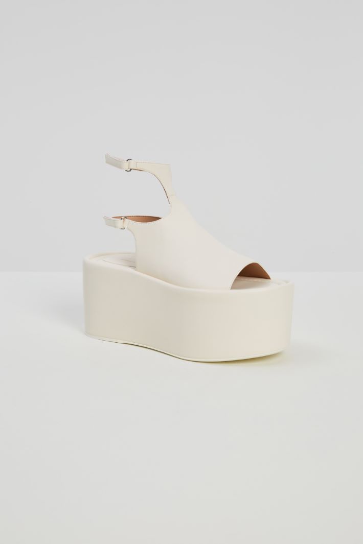 Sandali platform open toe - BIANCO LATTE - Fashion Market - 2