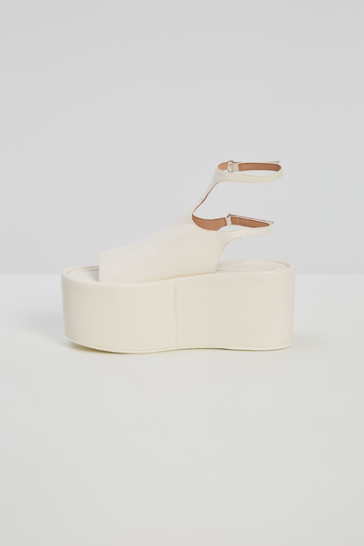 Sandali platform open toe - BIANCO LATTE - Fashion Market - 3