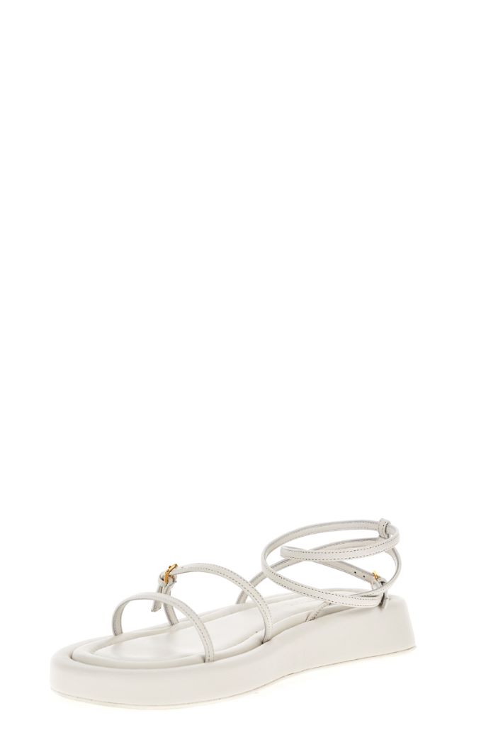 Sandalo con listini - BIANCO - Fashion Market - 3