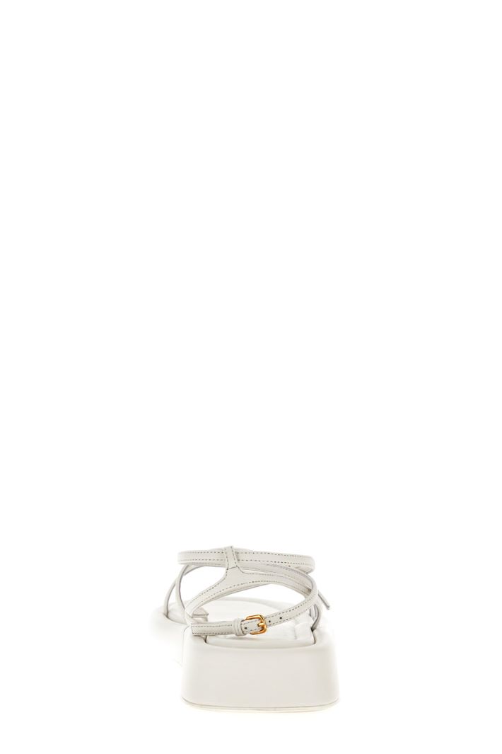 Sandalo con listini - BIANCO - Fashion Market - 4