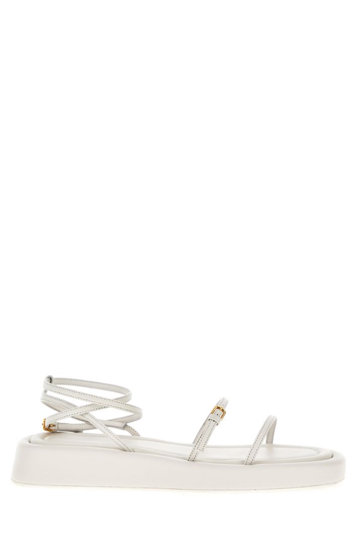 Sandalo con listini - BIANCO - Fashion Market