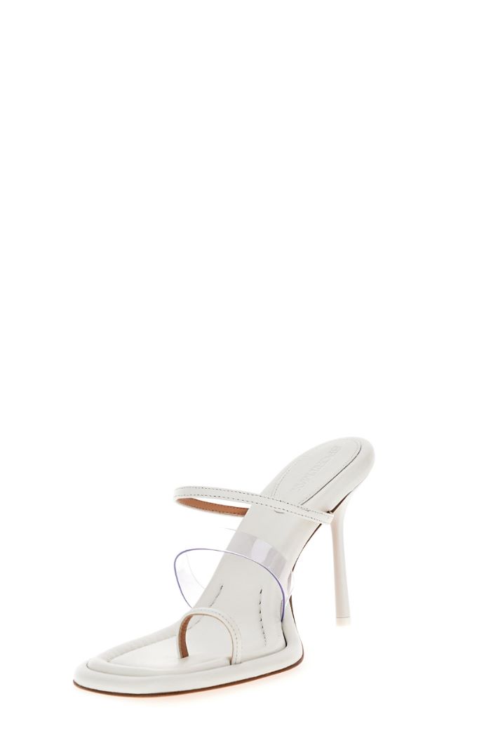 Sandali con dettaglio in PVC - BIANCO - Fashion Market - 3