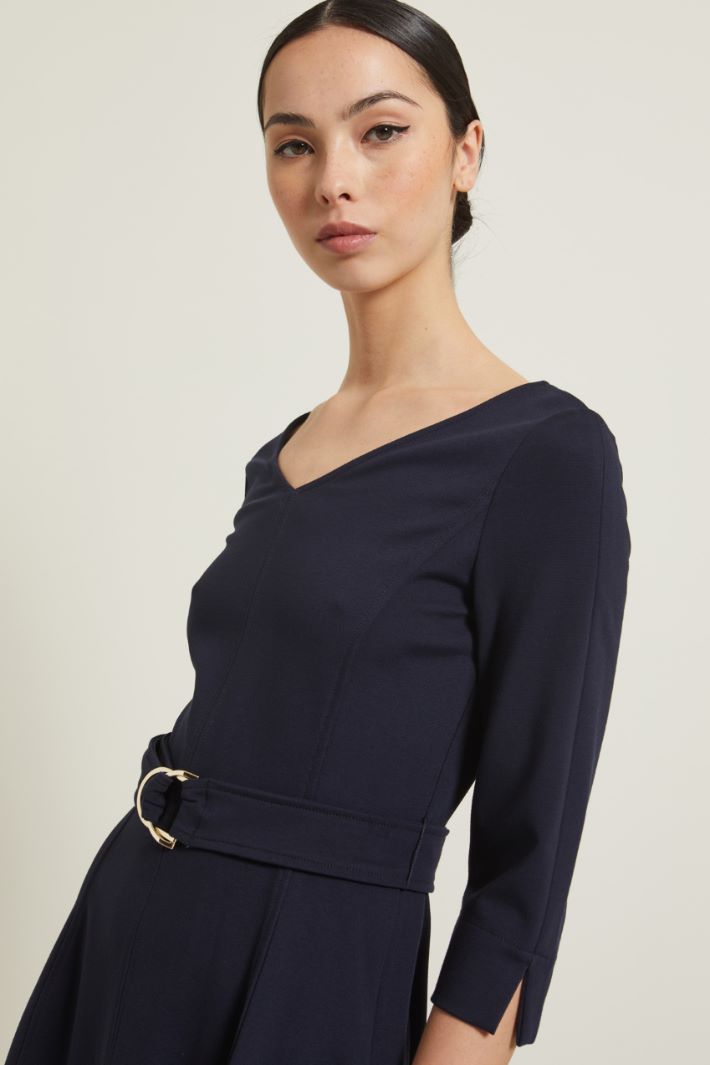Abito sfiancato con cintura Fashion Market - 3