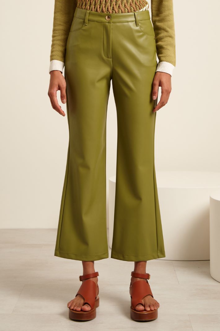 Pantaloni a trombetta - VERDE OLIVA - Fashion Market - 2