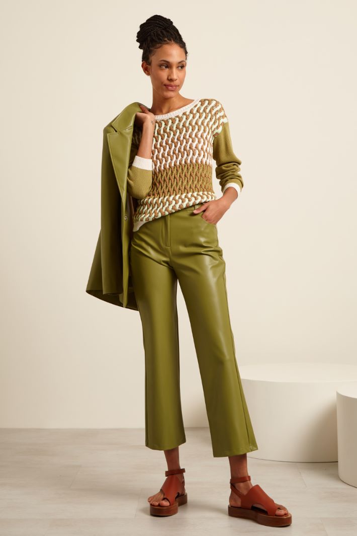 Pantaloni a trombetta - VERDE OLIVA - Fashion Market