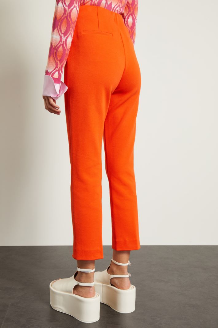 Pantaloni in piquet di cotone Fashion Market - 4