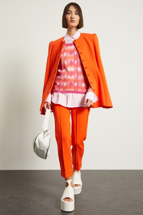 Pantaloni in piquet di cotone Fashion Market