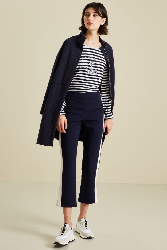 Pantaloni in jersey - BLU BURRO - Fashion Market