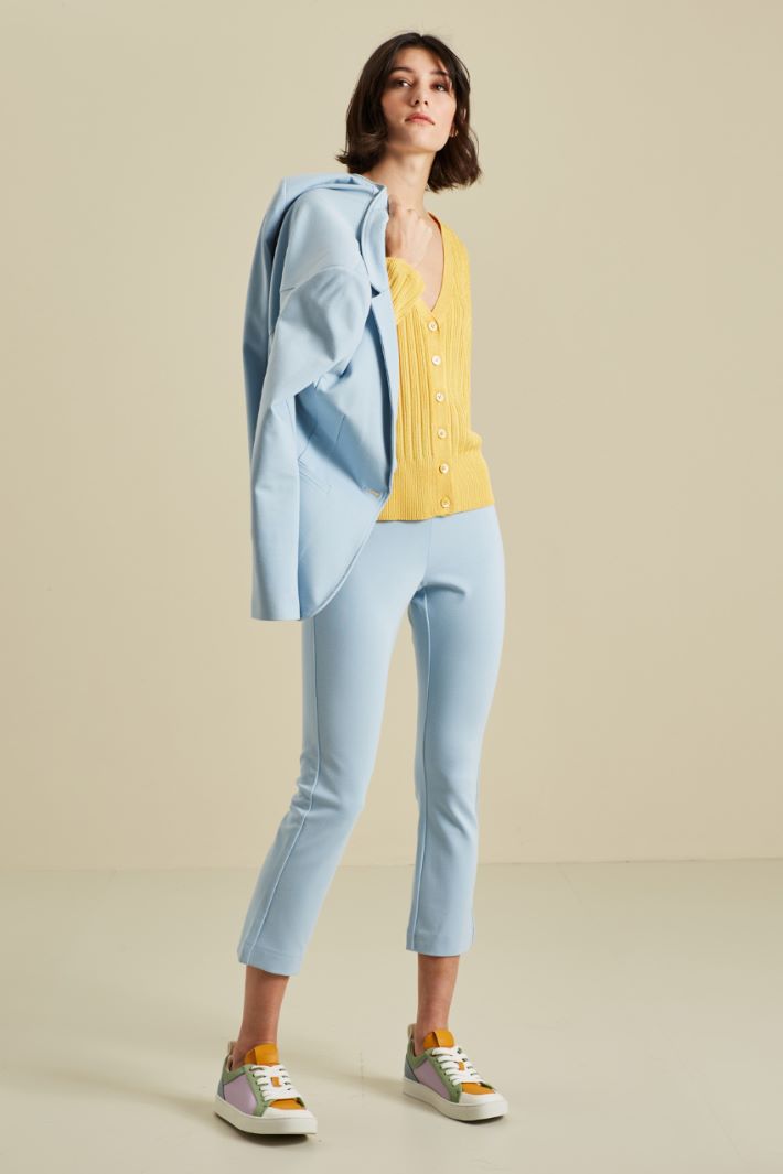 Pantaloni in jersey - AZZURRO CIELO - Fashion Market