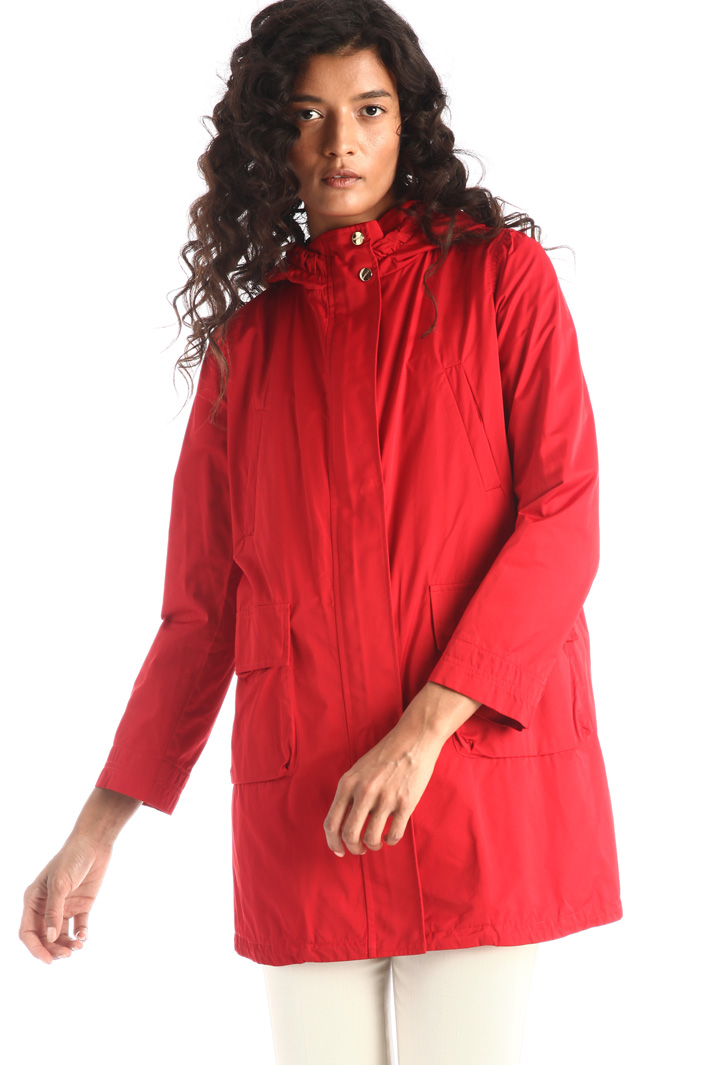 Parka con cappuccio - ROSSO - Fashion Market - 5