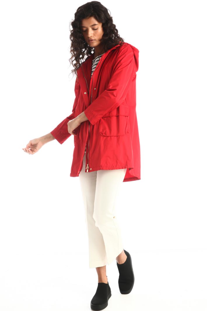 Parka con cappuccio - ROSSO - Fashion Market