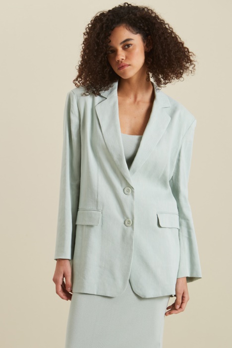 Blazer monopetto in lino Fashion Market
