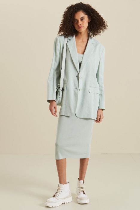 Blazer monopetto in lino Fashion Market