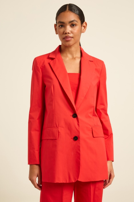 Blazer lungo in popeline Fashion Market