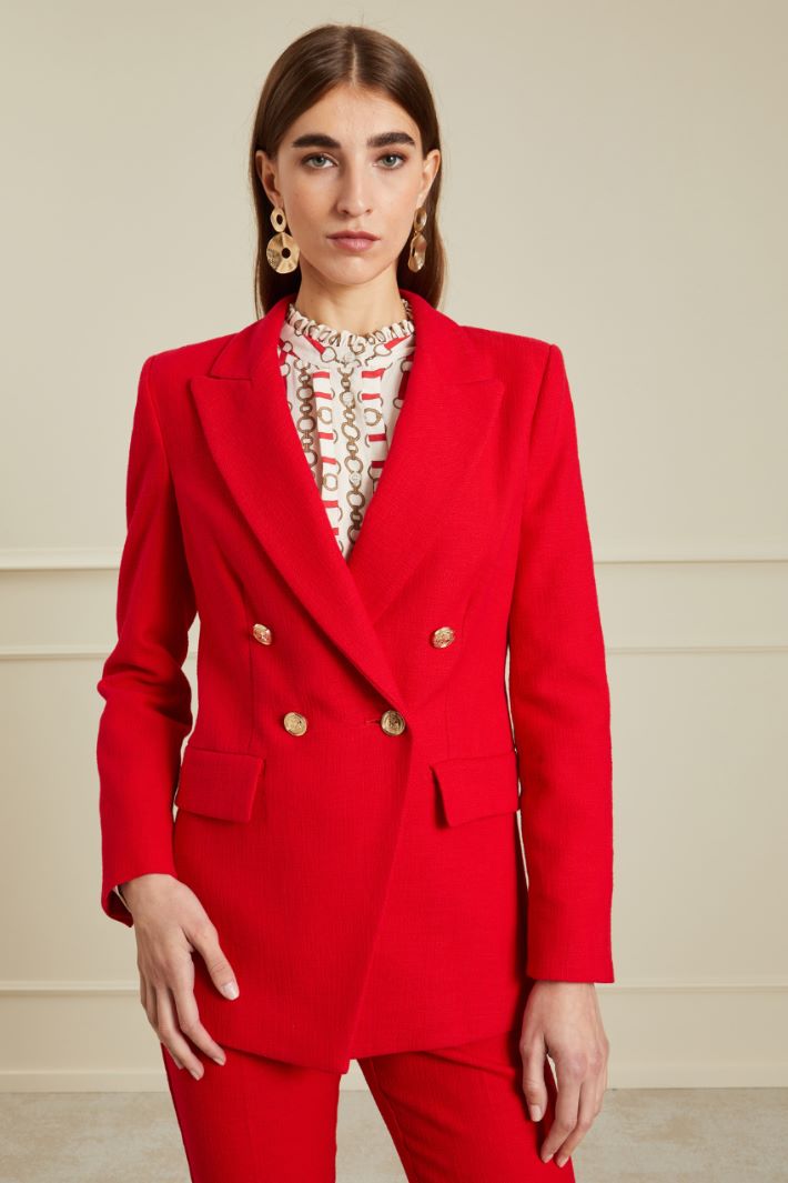 Blazer in stuoia - ROSSO - Fashion Market - 2