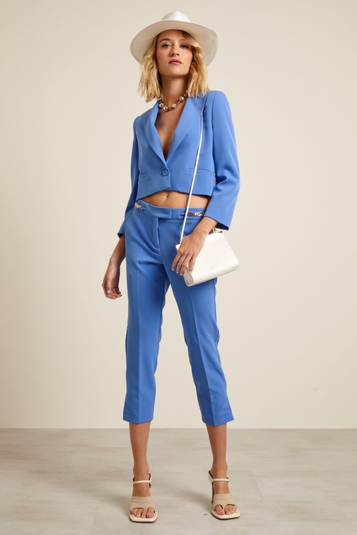 Blazer cropped - CARTA DA ZUCCHERO - Fashion Market