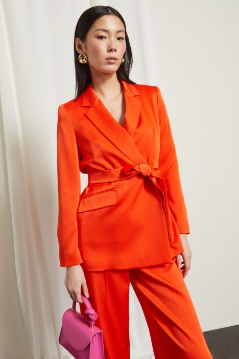 Blazer doppiopetto con cintura Fashion Market