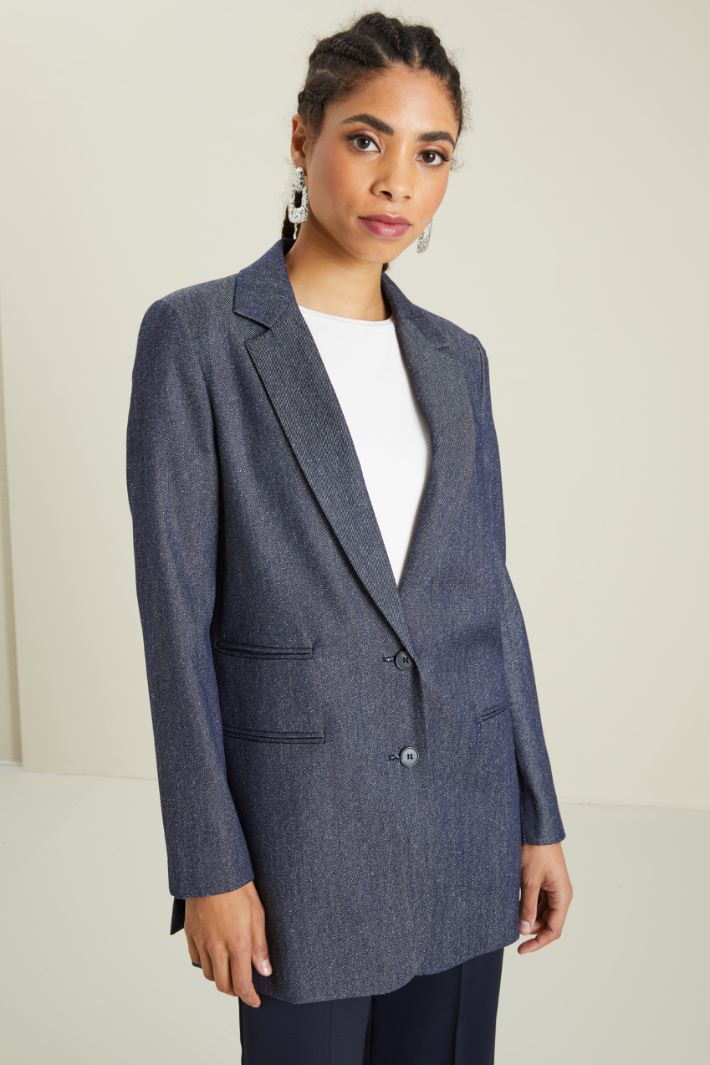 Blazer effetto denim Fashion Market - 2