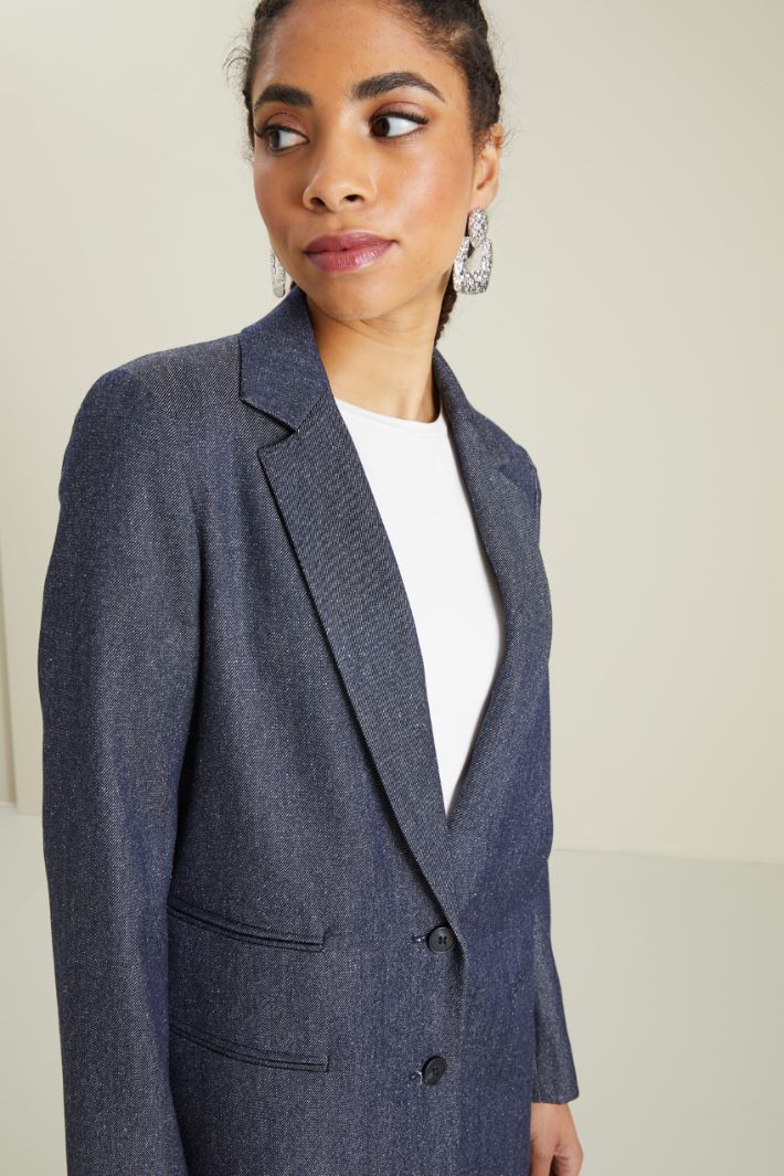 Blazer effetto denim Fashion Market - 3