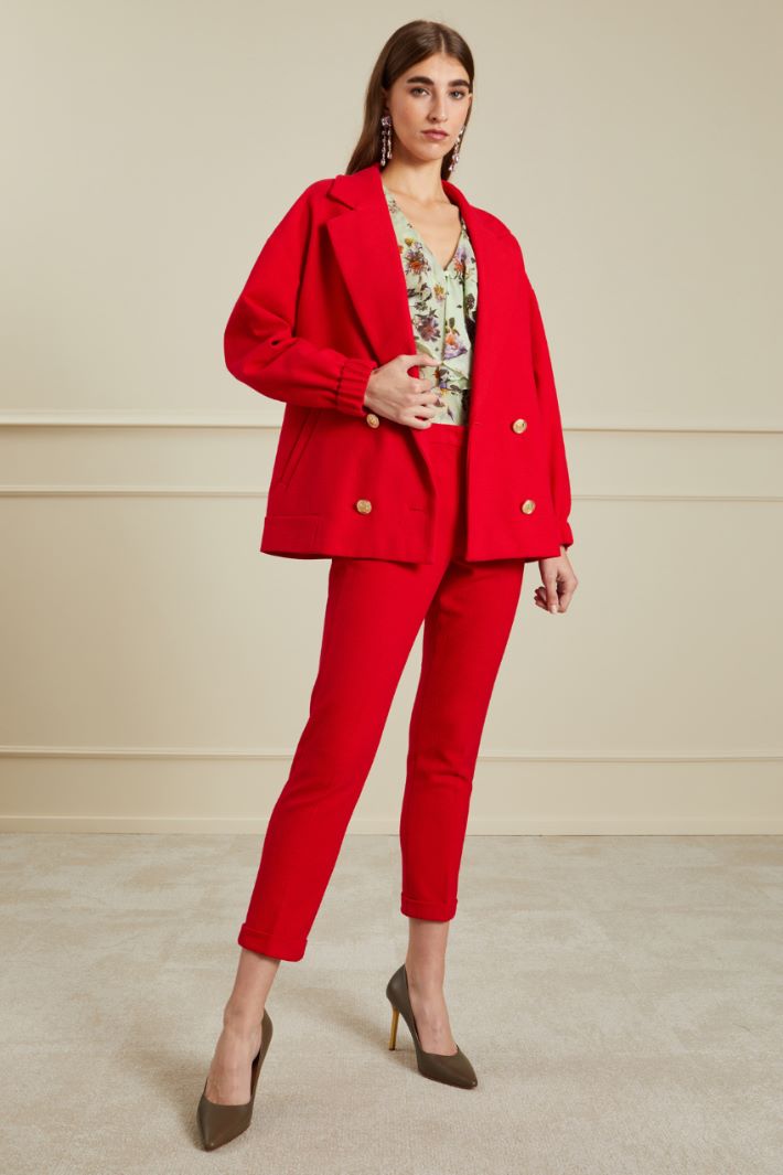 Giacca a uovo - ROSSO - Fashion Market