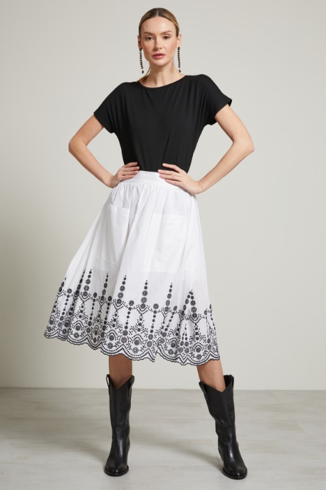 Gonna in cotone sangallo Fashion Market