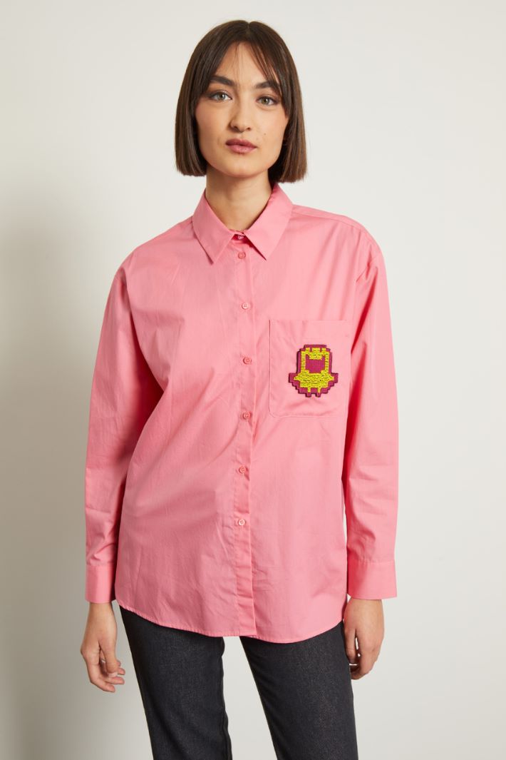 Camicia con patch Fashion Market - 2