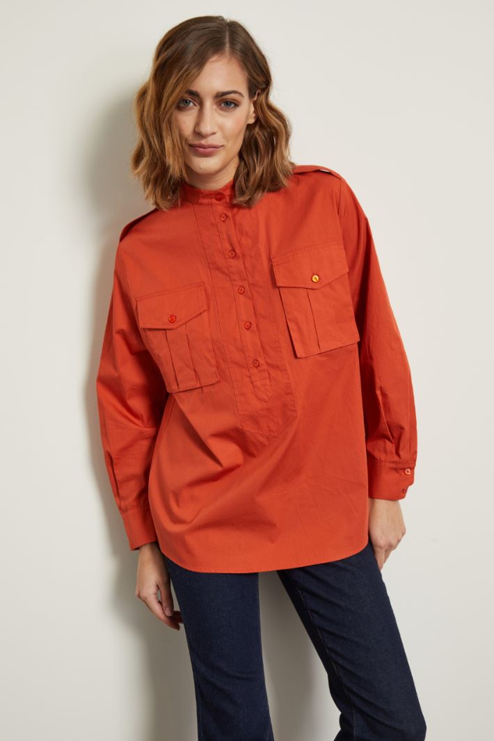 Camicia sahariana con plastron Fashion Market - 2