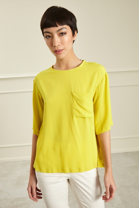 Top in crèpe misto seta - Fashion Market