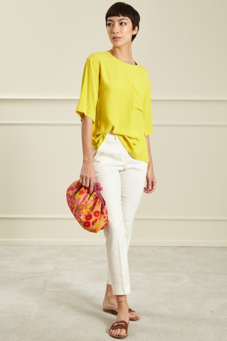 Top in crèpe misto seta - Fashion Market