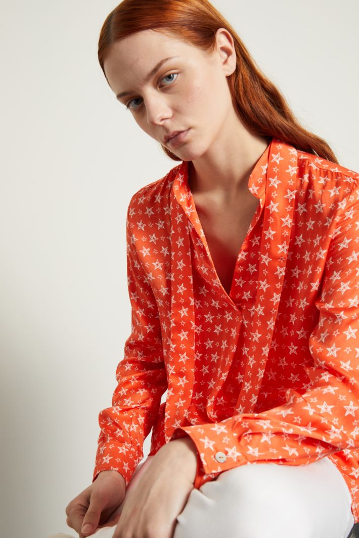Blusa con collo a foulard Fashion Market - 3