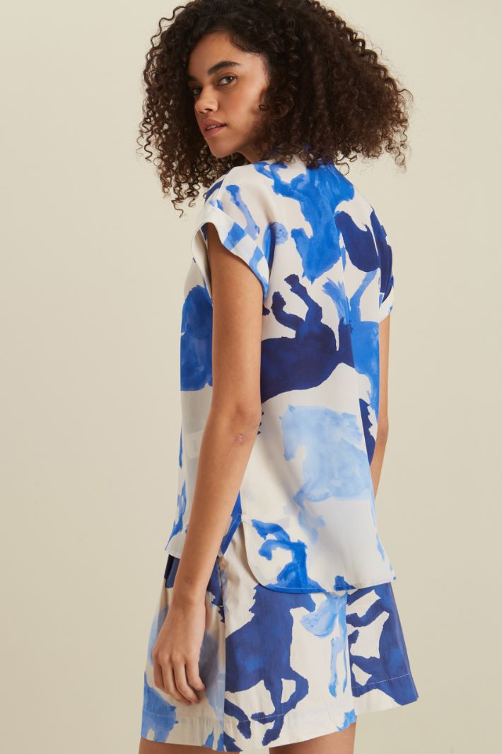 Top in seta - BURRO AZZURRO - Fashion Market - 4
