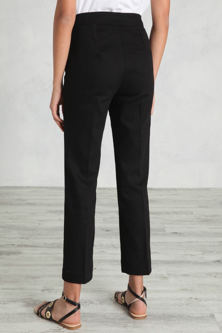 Pantaloni dritti in drill - NERO - Fashion Market - 4