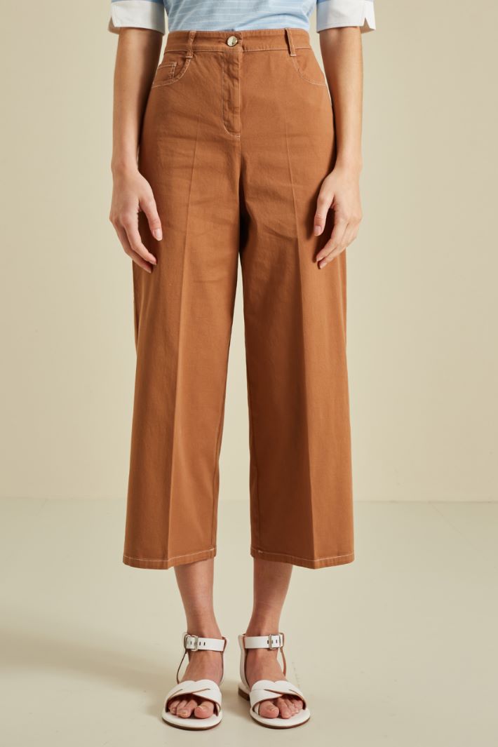 Pantaloni in cotone piquet Fashion Market - 2
