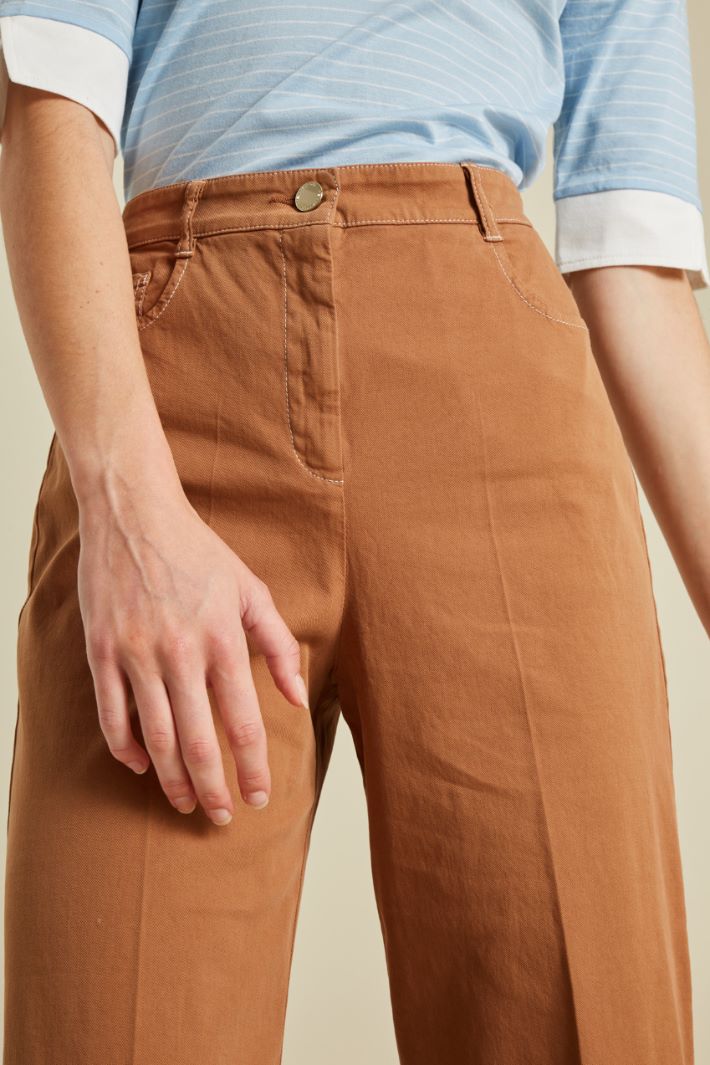 Pantaloni in cotone piquet Fashion Market - 3