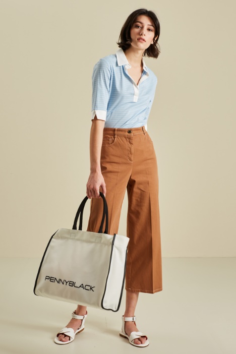 Pantaloni in cotone piquet Fashion Market
