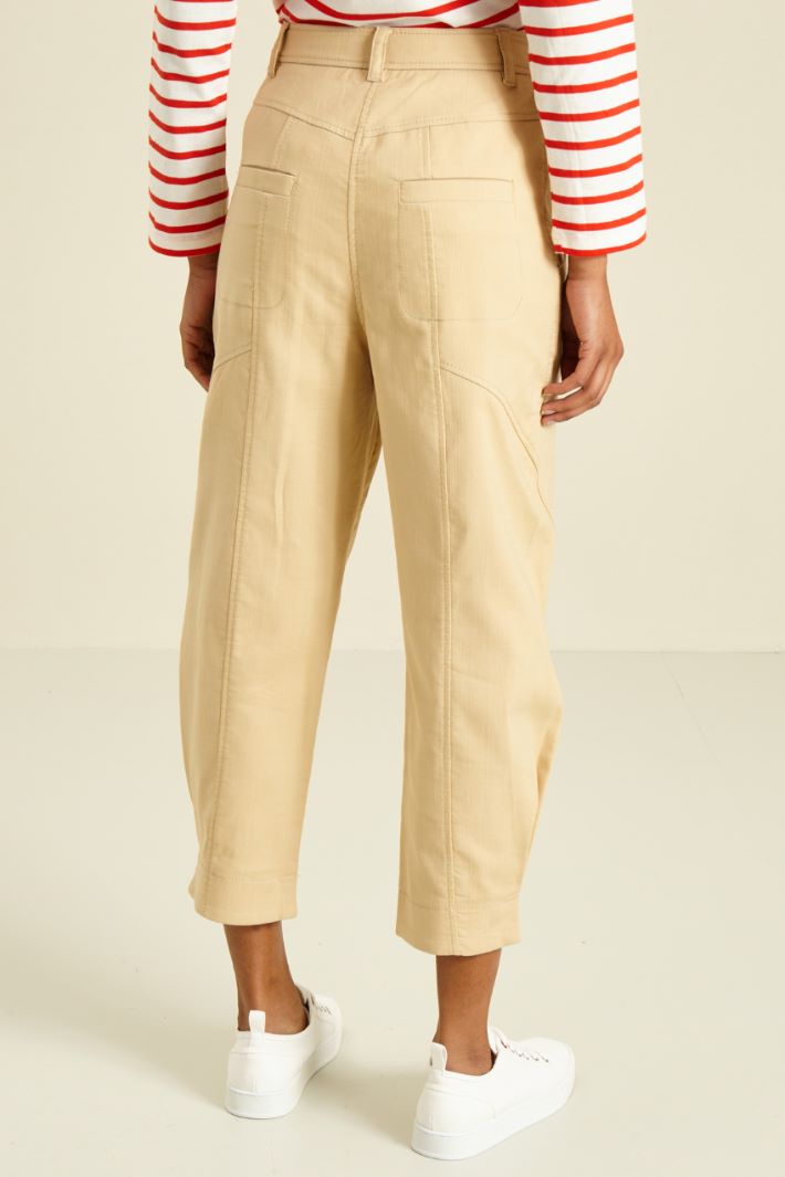 Pantaloni a carota - BEIGE - Fashion Market - 4