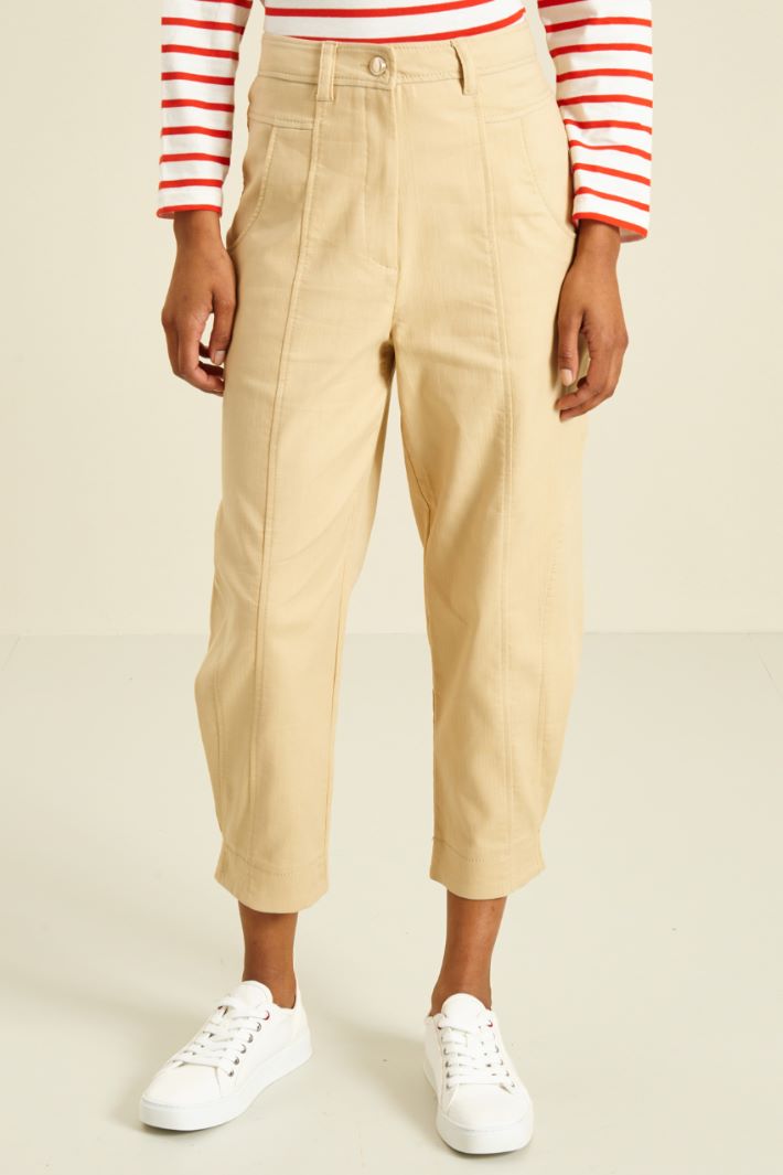 Pantaloni a carota - BEIGE - Fashion Market - 2