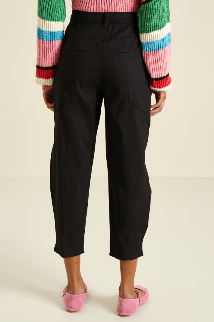 Pantaloni a carota - NERO - Fashion Market - 4