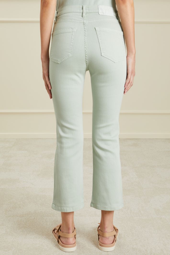 Jeans flare - VERDE PASTELLO - Fashion Market - 4