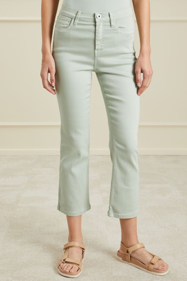 Jeans flare - VERDE PASTELLO - Fashion Market - 2