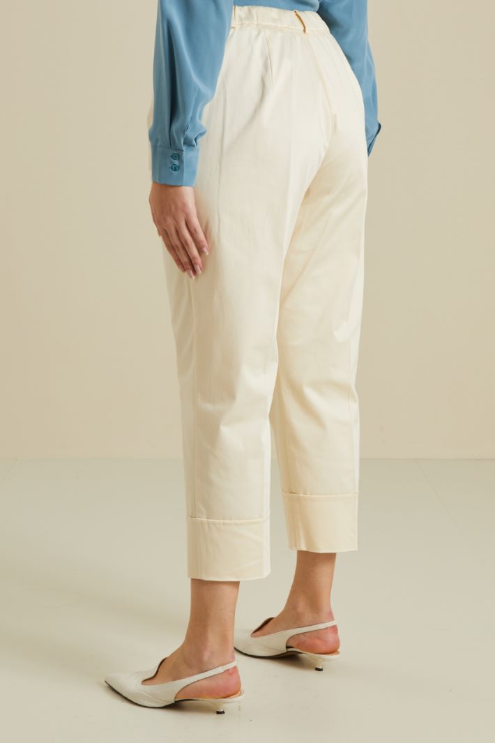 Pantaloni in raso di cotone Fashion Market - 4