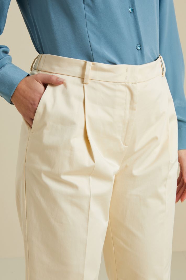 Pantaloni in raso di cotone Fashion Market - 3