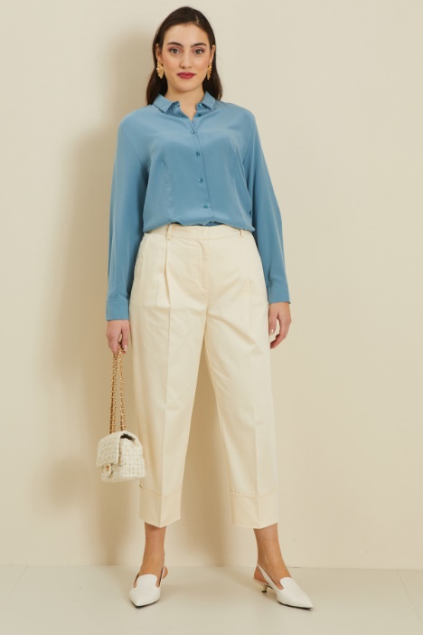 Pantaloni in raso di cotone Fashion Market