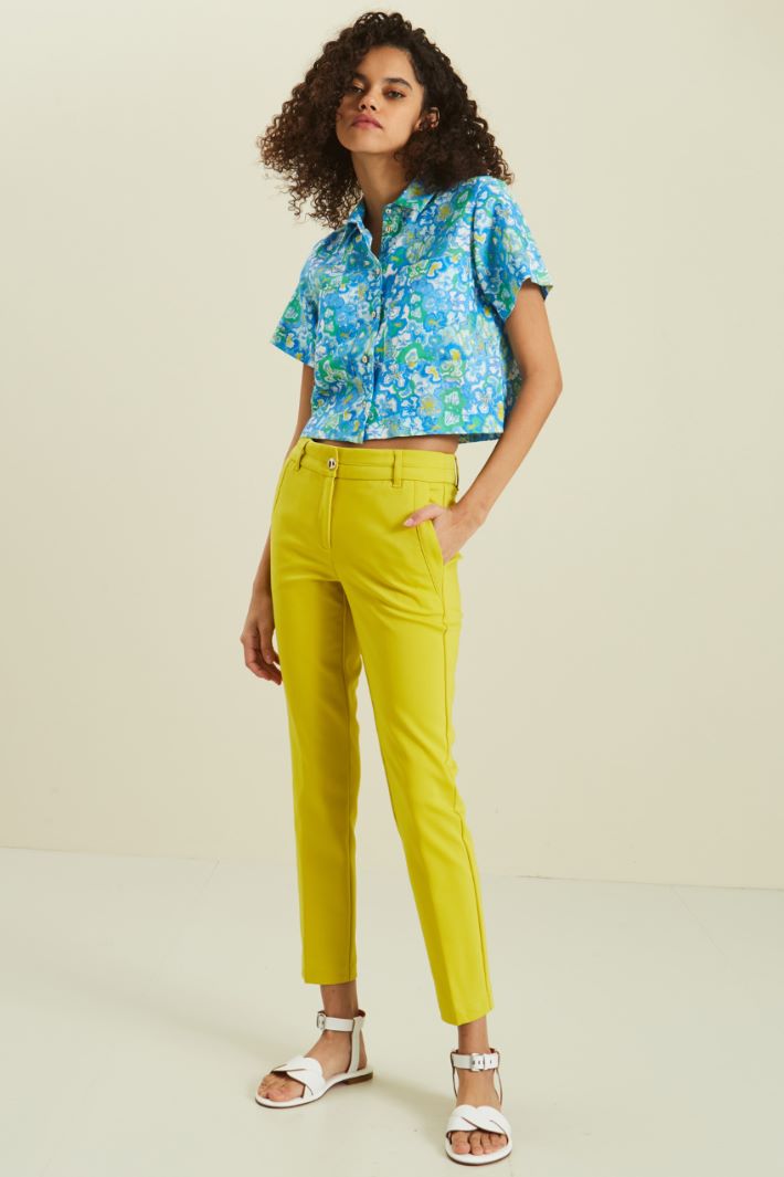 Pantaloni chino - GIALLO LIMONE - Fashion Market