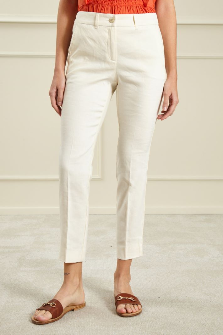Pantaloni in stuoia - LATTE - Fashion Market - 2