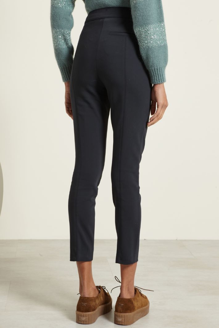 Pantaloni slim a vita alta Fashion Market - 4